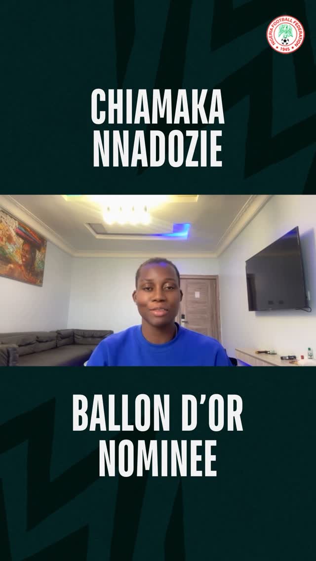 Nigeria Super Falcons: Chiamaka Nnadozie reacts to her historic #Ballondor nomination.
Congratulations @chiamakanadozie