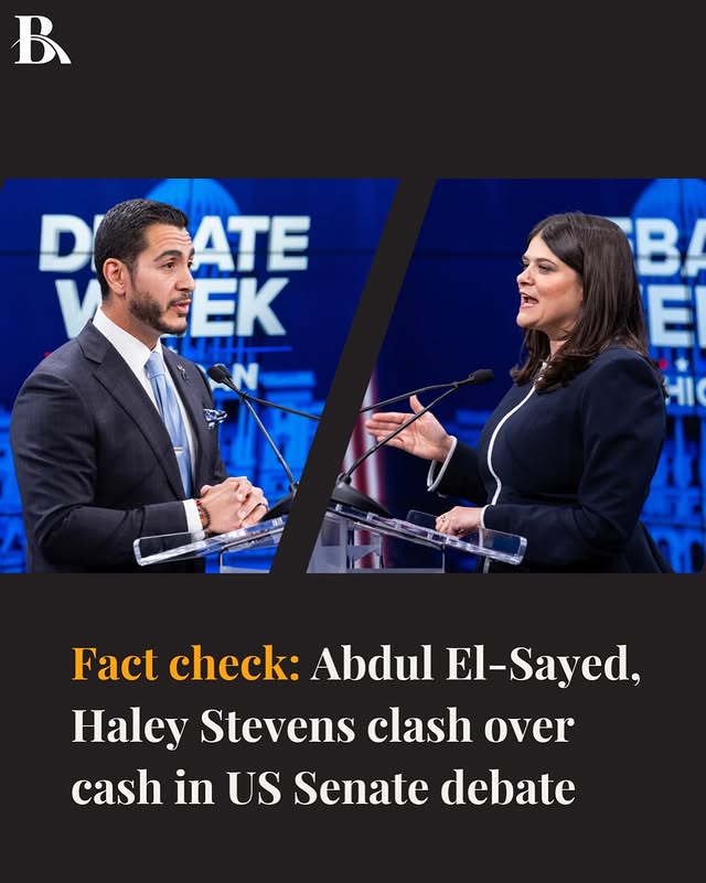 Bridge Michigan: Money dominated the first head-to-head debate between Abdul El-Sayed and Haley Stevens, the two remaining candidates in