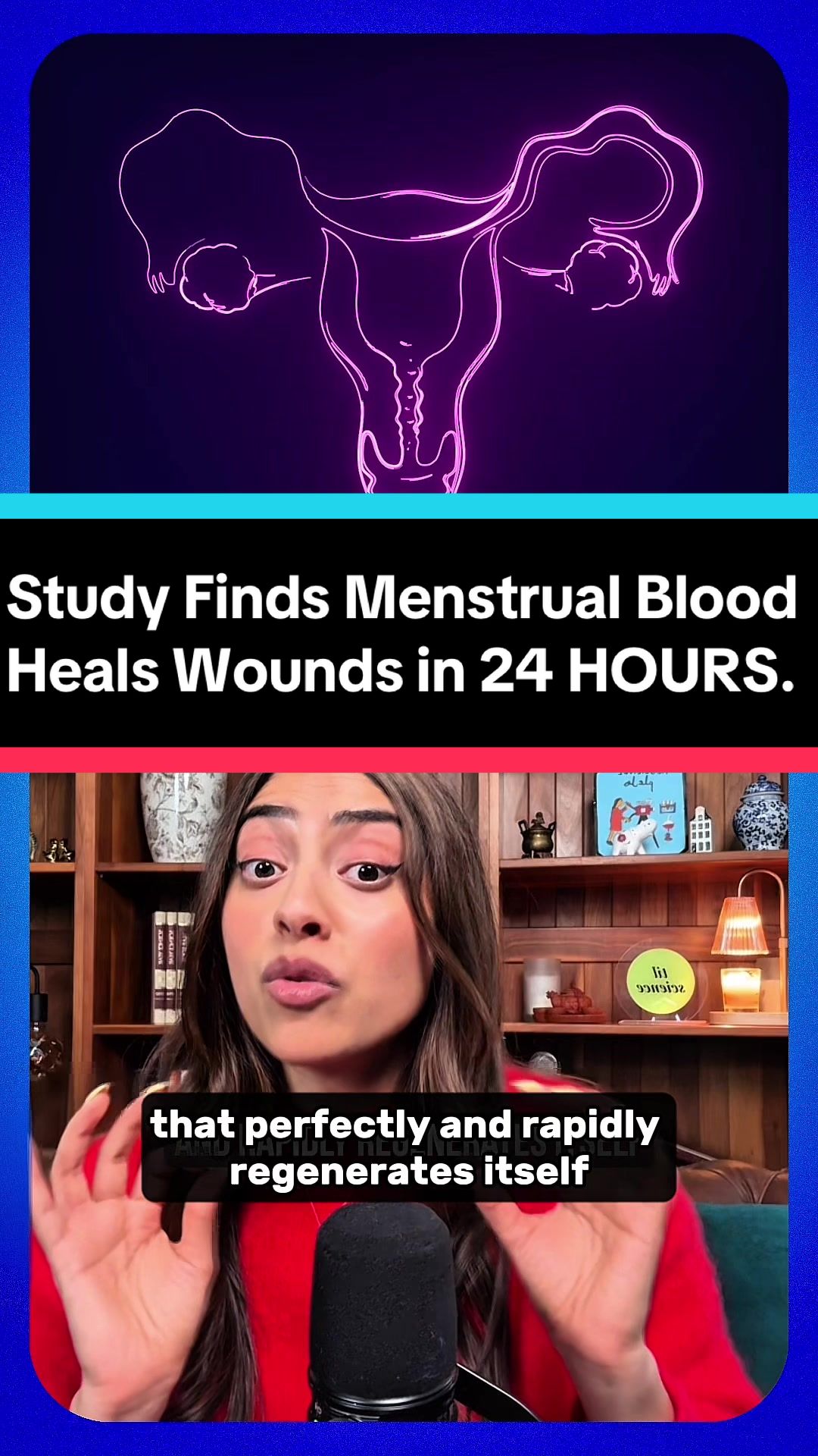 Dr. Harini Bhat: Menstrual blood was found to heal wounds in 24 HOURS. Researchers at the Hudson Institute in Australia discovered someth