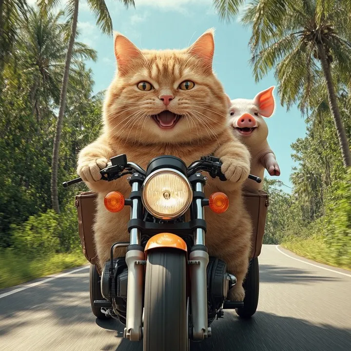 Chubby Orange Cat